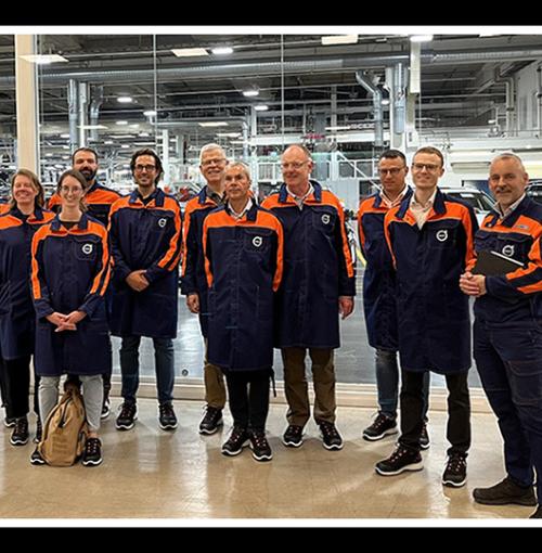 ETION-belevingstrip Zweden: groep ondernemers bij Volvo Group