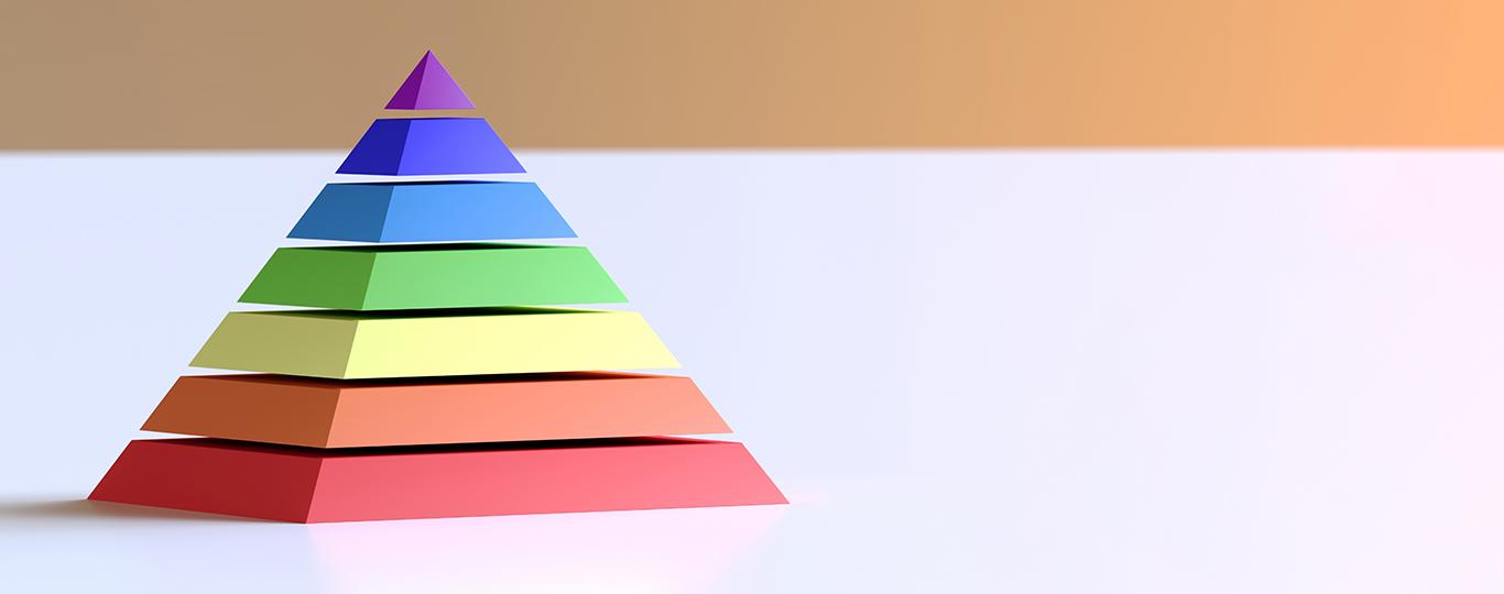 Piramide bestaande uit verschillende lagen