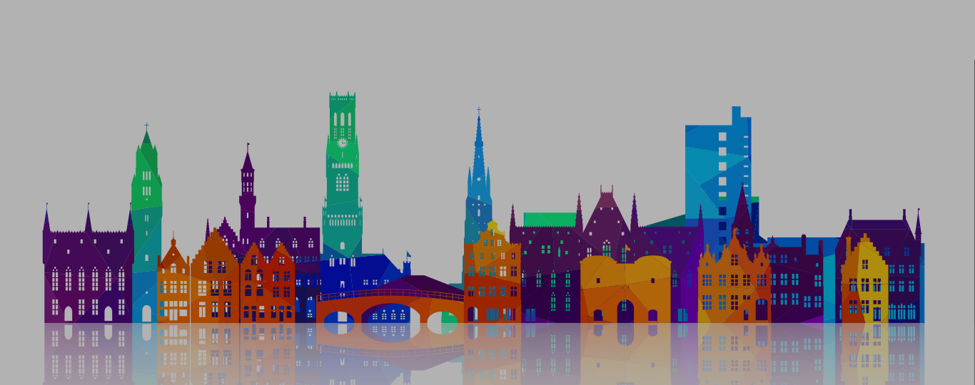 tekening skyline Brugge