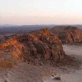 zicht op de Sinaï-woestijn